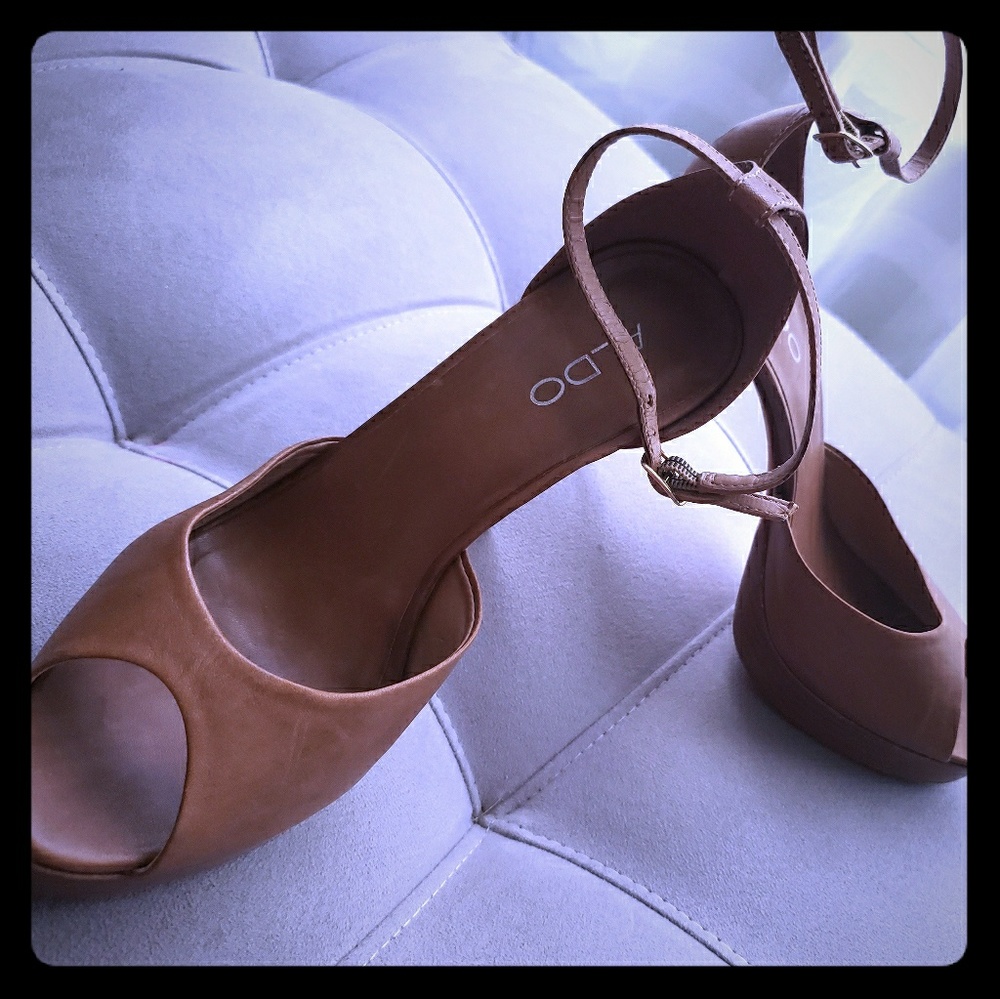 Nude Open Toe Heel